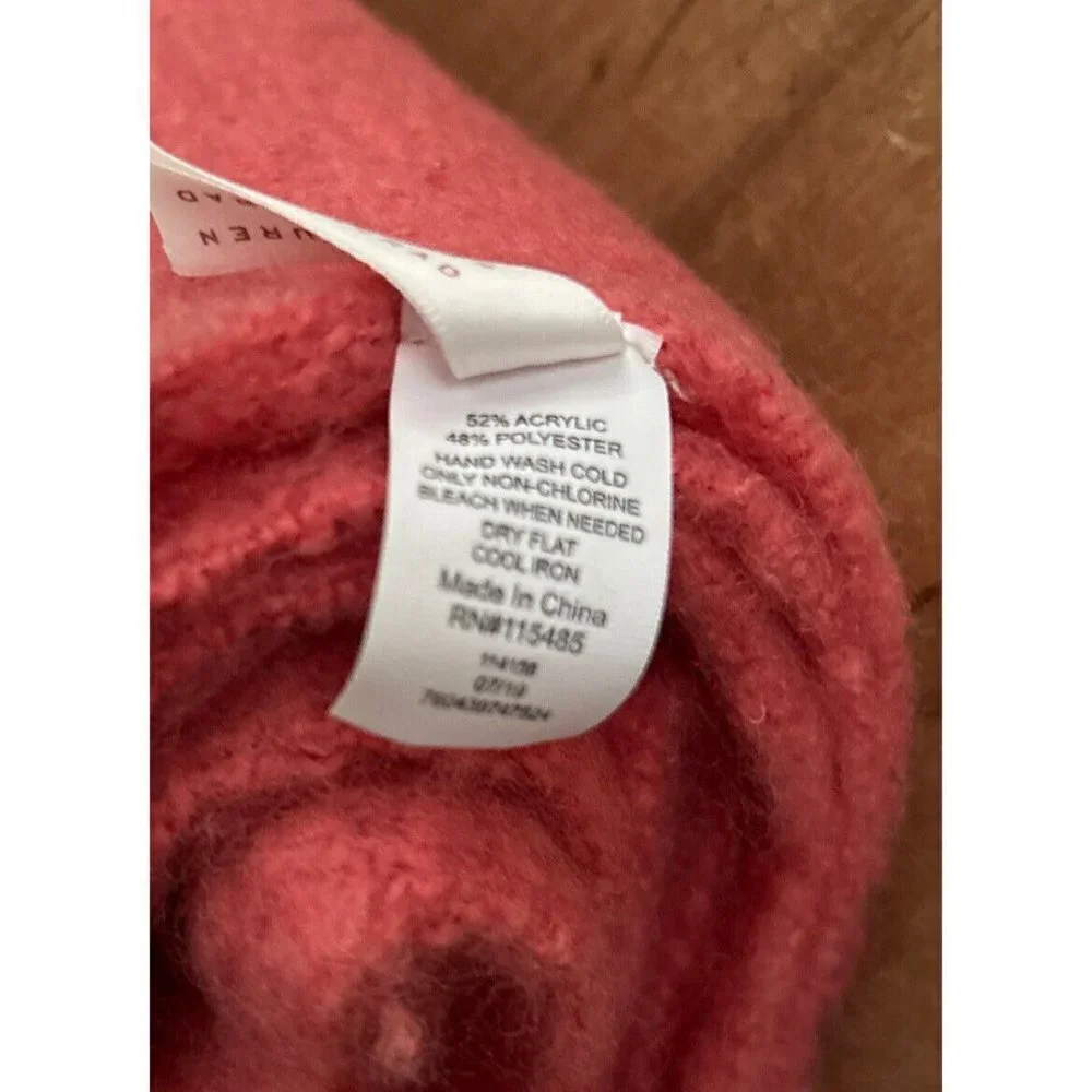 Lauren Conrad Womens Tea Rose Pink Cozy Soft Warm Blanket Scarf 72.5